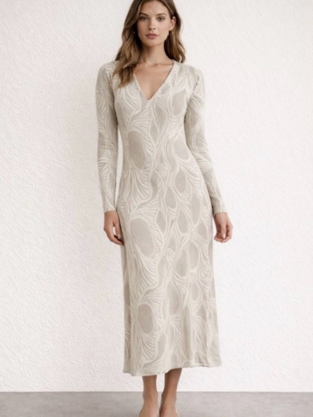 Zara jacquard midi dress NWT